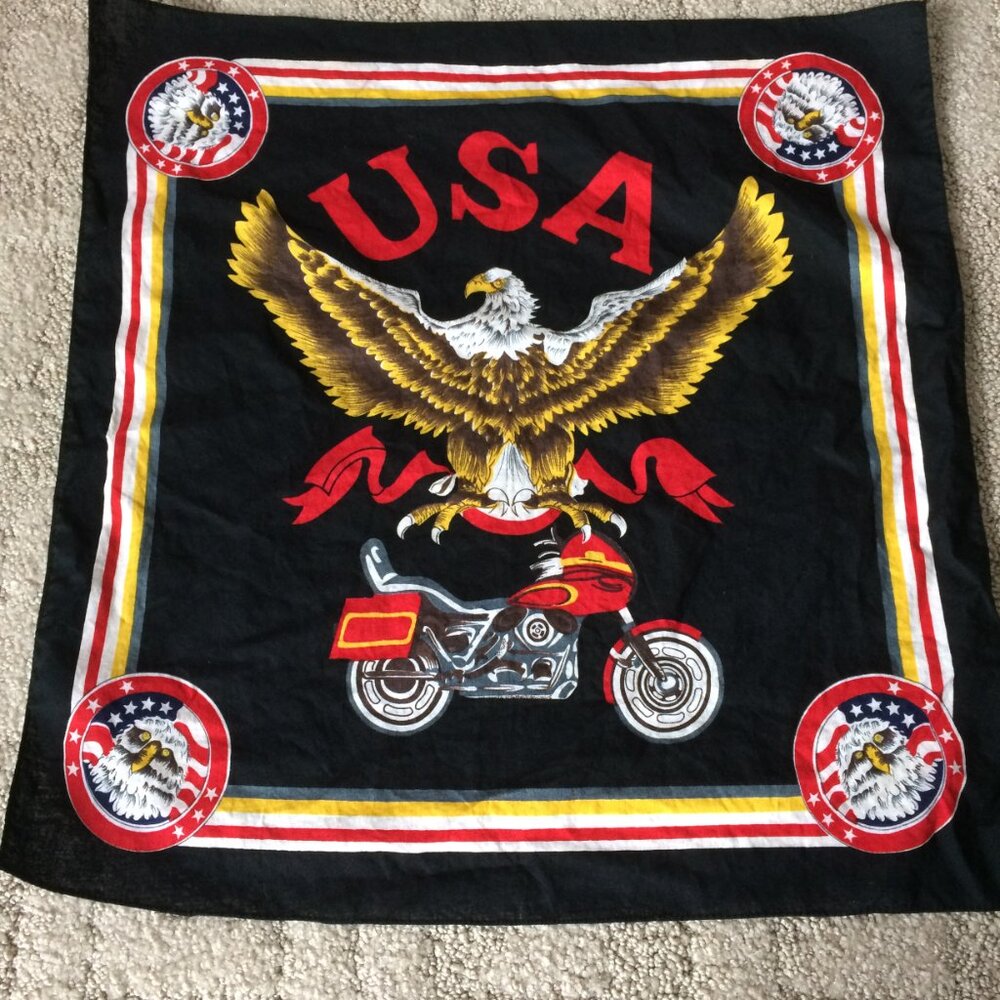 USA Biker Eagle Motorcycle Flag BANDANA Head Face Neck Scarf Wrap Cover Scarves